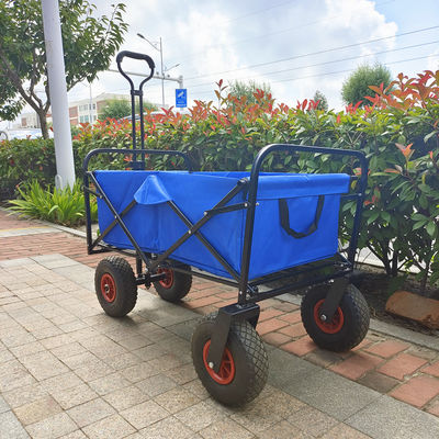 Vagone pratico pieghevole di piegatura del carrello degli strumenti delle ruote del carretto 3.00-4 della spiaggia della maniglia regolabile