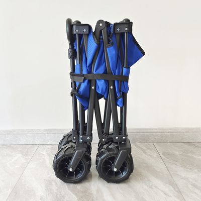 Campeggio Grande spazio pieghevole carrello da spiaggia con maniglia regolabile ruote larghe