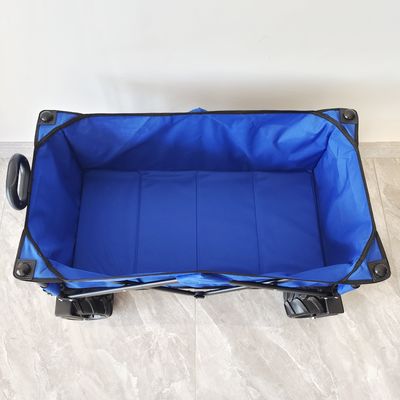 Campeggio Grande spazio pieghevole carrello da spiaggia con maniglia regolabile ruote larghe