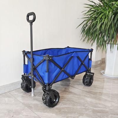 Campeggio Grande spazio pieghevole carrello da spiaggia con maniglia regolabile ruote larghe