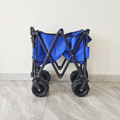 Campeggio Grande spazio pieghevole carrello da spiaggia con maniglia regolabile ruote larghe