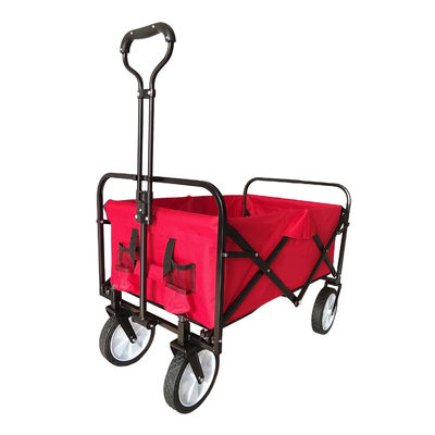 Carro pieghevole da giardino all'aperto Ruote in PVC Ruota stretta Maniglia di allungamento