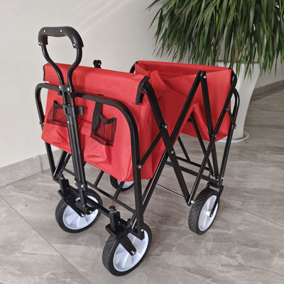 Carro pieghevole da giardino all'aperto Ruote in PVC Ruota stretta Maniglia di allungamento