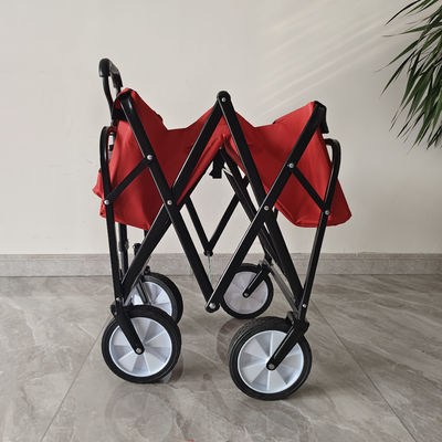 Carro pieghevole da giardino all'aperto Ruote in PVC Ruota stretta Maniglia di allungamento