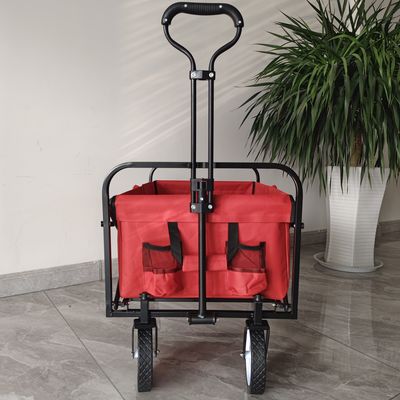 Carro pieghevole da giardino all'aperto Ruote in PVC Ruota stretta Maniglia di allungamento
