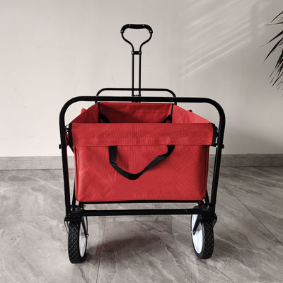 Carro pieghevole da giardino all'aperto Ruote in PVC Ruota stretta Maniglia di allungamento