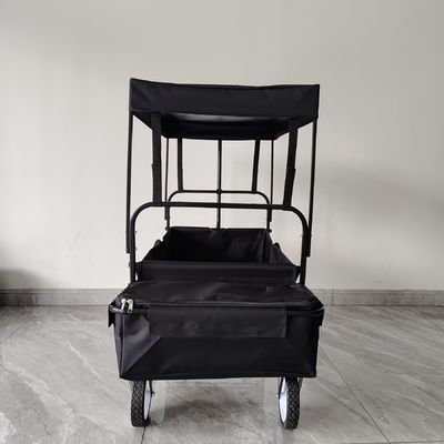 Carro pieghevole pieghevole con tetto rimovibile Carro pieghevole utilitario con ruote girevoli a 360 gradi