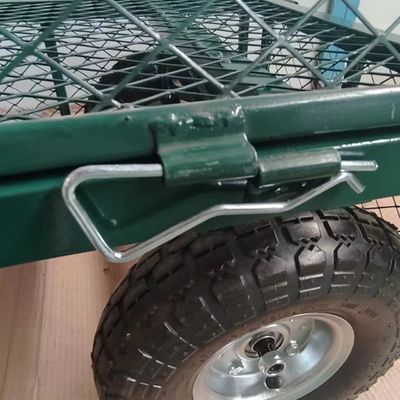 Manovrazione del materiale senza sforzo con carrello a maglia da giardino e manico singolo