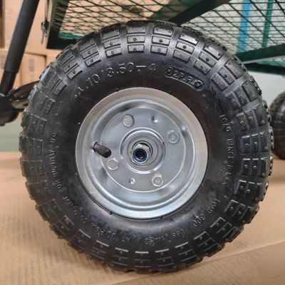 Manovrazione del materiale senza sforzo con carrello a maglia da giardino e manico singolo