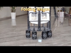 Carrello da campeggio pieghevole all'ingrosso con ruote in PU Carro da spiaggia pieghevole regolabile Corpo esteso